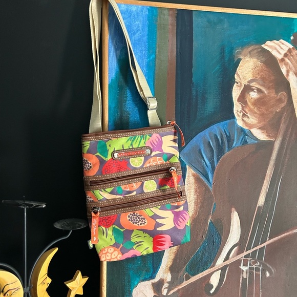 Lily Bloom Colorful Fruit Crossbody Bag 8"x9.5" - Picture 11 of 16